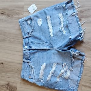 Free People jean shorts. Size 27. Light wash. NWT.